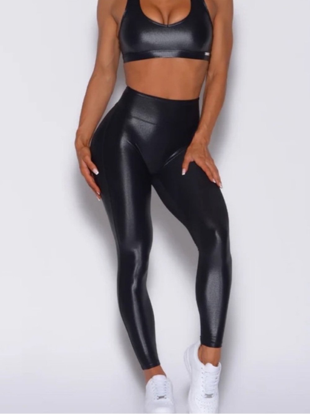 Bombshell Sportswear Black Gloss Leggings Small